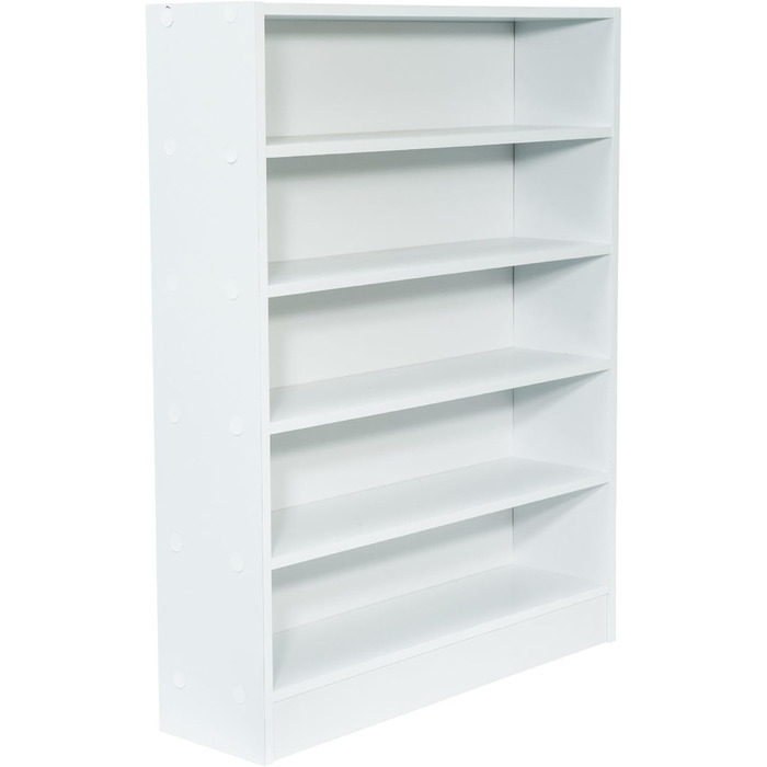 Білий стелаж з 5 полицями