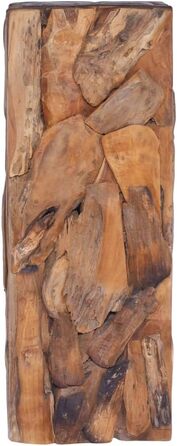 Журнальний столик з масиву тика, стіл для дивана, підставка для рослин, колона для рослин, підставка для квітів, дерев&39яний стіл, стіл для квітів, стіл 30x30x80 см