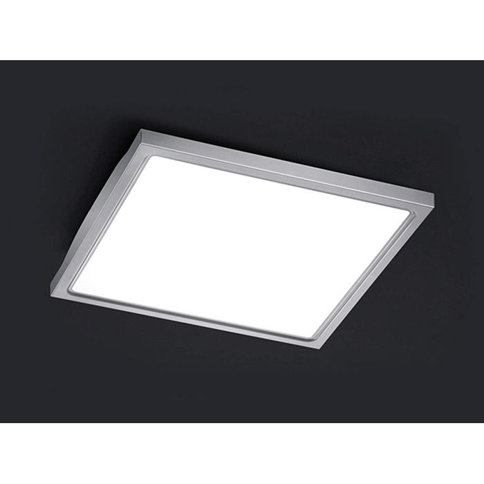 Стеля LED-світильник Trio, нержавіюча сталь, білий акрил, 30x30см, 622713007