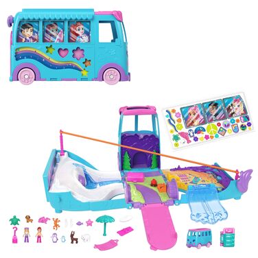 Ігровий набір Polly Pocket Пригоди з домашніми улюбленцями кемпер-трансформер