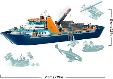 Конструктор LEGO City Арктичне дослідницьке судно, 815 деталей