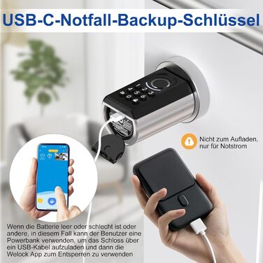 Дверний замок WELOCK з відбитком пальця ToucA51, код електронного замка, з RFID-картою, APP, WiFi, замок з відбитком пальця передніх дверей IP65, розумний замок, циліндр замка для дверей від 30-70 мм, розумний замок