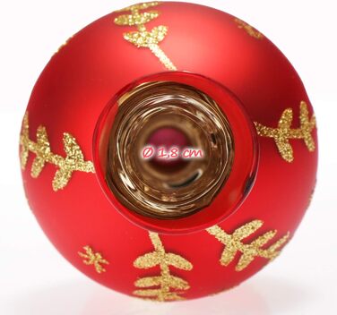 Новорічна верхівка для ялинки 30 см червоно-золотистого кольору com-four