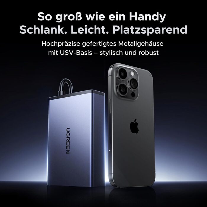 Блок живлення UGREEN 120 Вт, захист від перенапруги, сумісний з UGOS Pro, керування через додаток, автоматичний захист від відключення живлення, джерело безперебійного живлення для UGREEN DH2300/DH4300 Plus/DXP2800//DXP4800 Plus