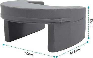 Подушка для читання Ejoyous для ліжка та дивана, подушка для колін для ігор, подушка для ноутбука, геймерська подушка з підлокітниками та бічною кишенею, для дорослих, які грають, читають, дивляться телевізор, грають на дивані