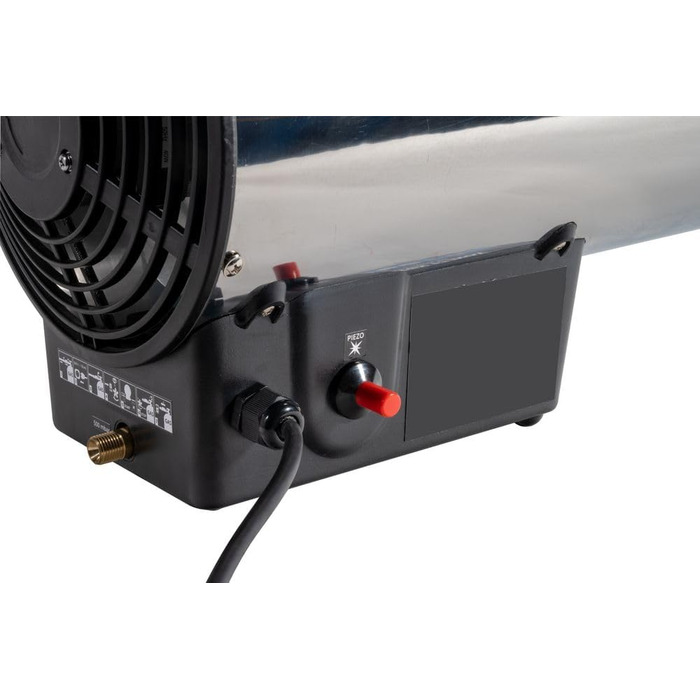 Газовий вентилятор-обігрівач Gde 85006 GGH 17 INOX (17 кВт, пальник з нержавіючої сталі, корпус з нержавіючої сталі, шланг 1,5 м, редуктор тиску)