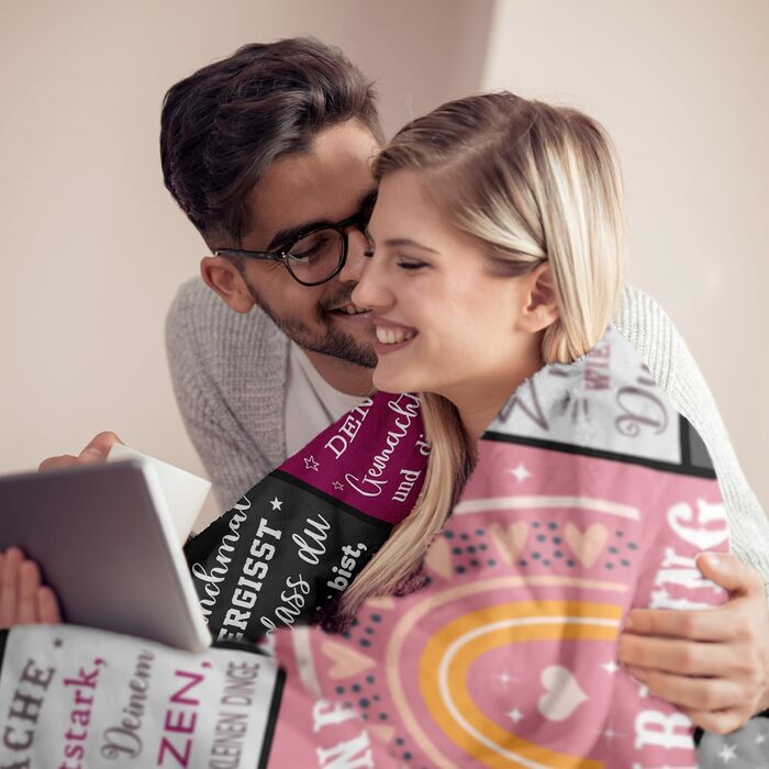 Подарунки для найкращих друзів, подарунок на день народження для найкращих друзів, подарунки на ковдру-обійми для дівчини, подарунки для жінок, сестри, колеги, дружини та матері на ковдру на день народження 130x150 см ОБІЙМИ 150x130 см