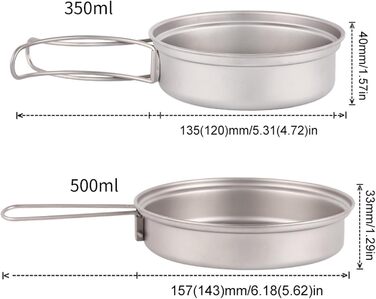 Туристичний посуд великої місткості, обідня тарілка зі складною ручкою для кемпінгу, пікніків, обідів на свіжому повітрі, міцний кемпінговий посуд. Є варіанти об&39ємом 350 мл.