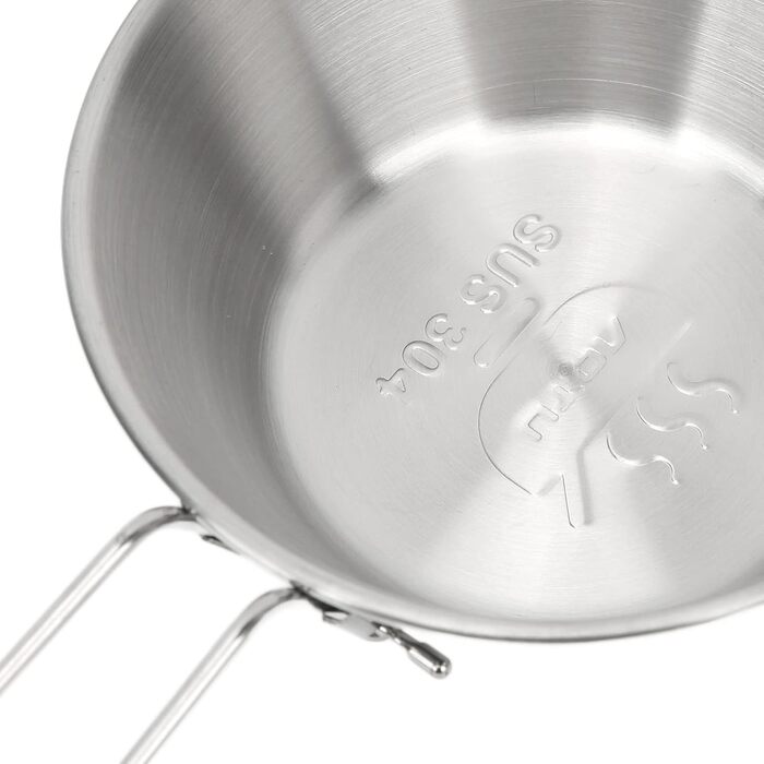 Кемпінгове начиння CHICIRIS, миски з нержавіючої сталі 304 зі складними ручками, легкий портативний набір мисок із 4 предметів для походів та подорожей