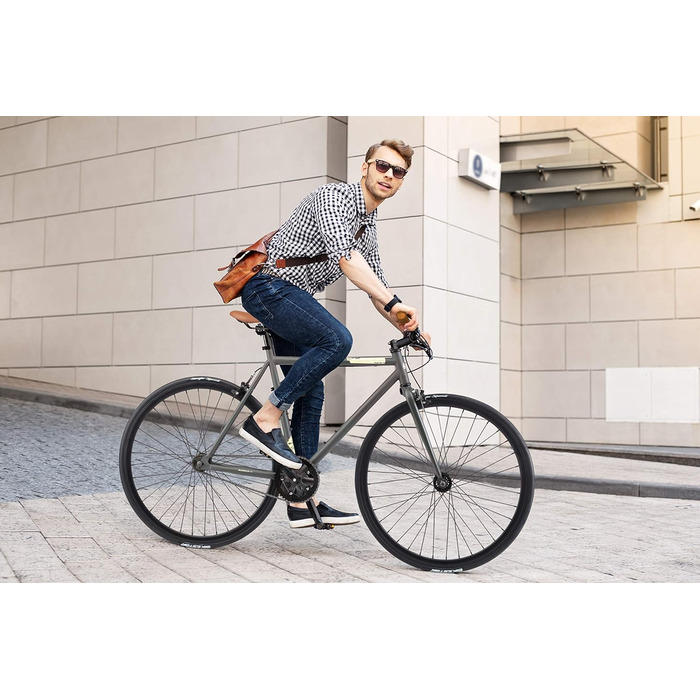 Велосипед BIKESTAR Singlespeed 700C 28 дюймів, міський, з фіксованою рамою Шосейний велосипед з рамою 53 см, ретро, вінтажний, чоловічий/жіночий Безризиковий тест, бежевий та коричневий