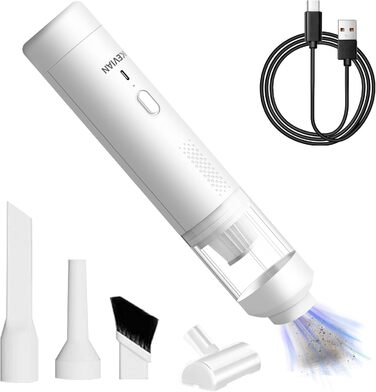 Акумулятор для ручного пилососа KEVIAN, ручний пилосос 12000Pa акумуляторний з швидкою зарядкою USB-C, автомобільний пилосос 2 в 1