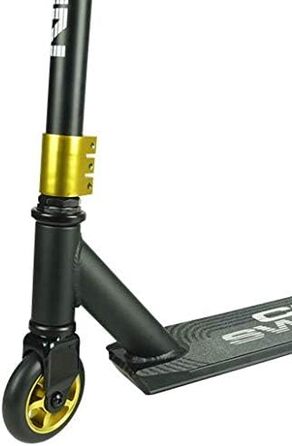 Самокат Cox Swain Stunt Scooter X-200 Black/Gold (колеса з алюмінієвою серцевиною)