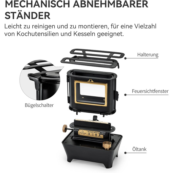 Гасовий ліхтар Thous Winds Petroleum Lantern Outdoor, кемпінговий обігрівач Petroleum Black, портативна плита, багатофункціональна гасова плита Fire Dance для зовнішнього освітлення, опалення, приготування їжі, гриля