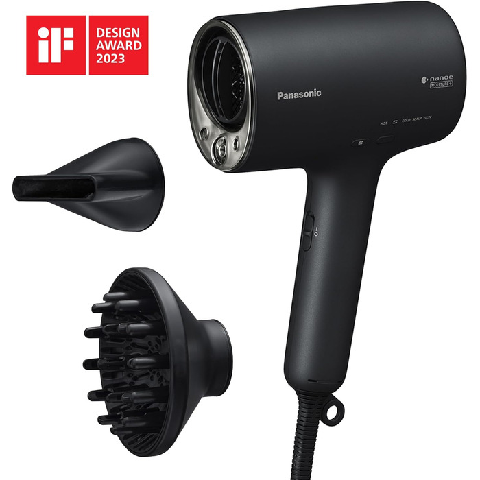 Фен Panasonic EH-NA0J-N825 nanoe MOISTURE & Mineral, нагорода If Design Award, дифузор та насадка-концентратор, поперемінний режим