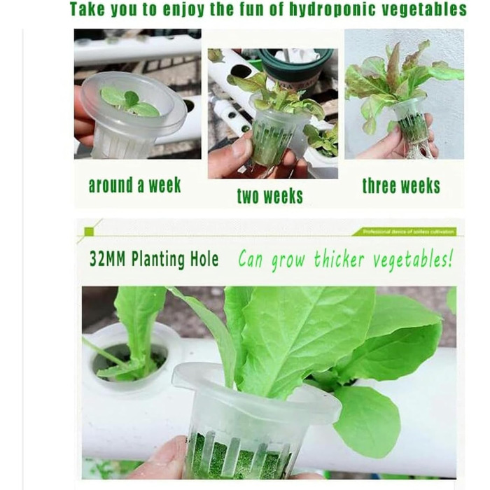 Набори для вирощування на гідропоніці, труби ПВХ харчового класу, для початківців, для домашньої кухні підвіконня