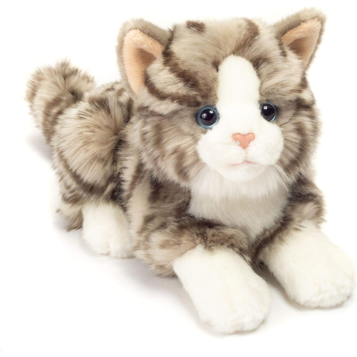 М'яка іграшка Teddy Hermann 90691 Сіра киця 20 см (з переробленим наповнювачем)