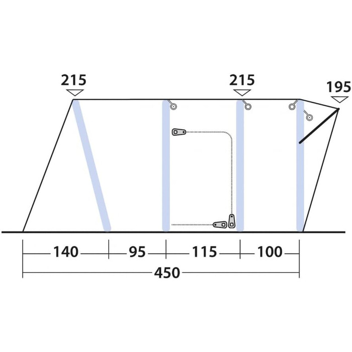 Намет Outwell x сірий, один розмір