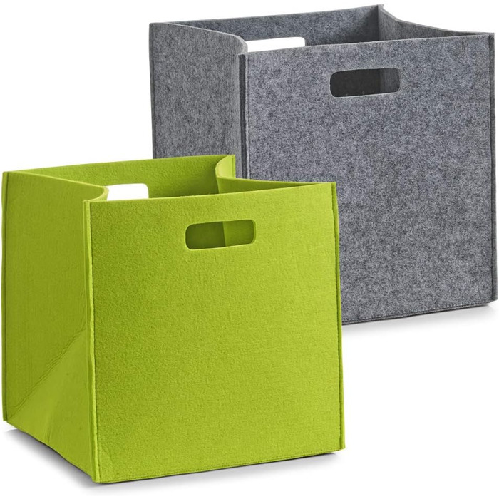 Кошик Zeller 14321, квадратний, фетр, сірий