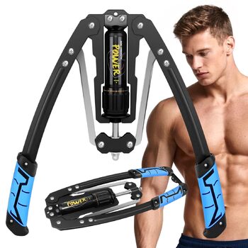 Гідравлічний силовий тренажер - Регульований тренажер для верхньої частини тіла 10-200 кг для силових тренувань рук і передпліч, біцепсів і грудей - пружина King, Power Twister, тренажер для рук, еспандер