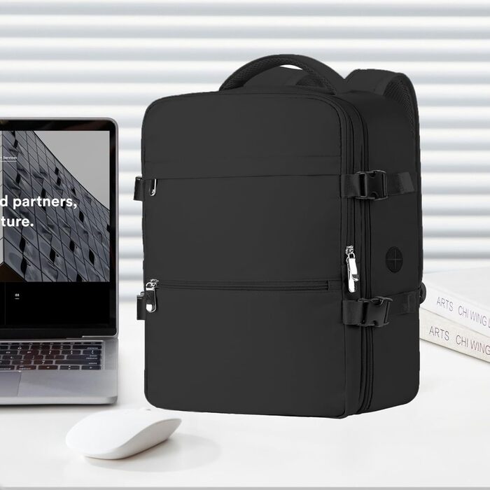 Рюкзак Easyjet ручна поклажа 45x36x20, дорожній рюкзак, ручна поклажа для літака, сумка-рюкзак для ноутбука 15,6&quot, дорожній рюкзак для чоловіків і жінок 45x36x20-чорний3