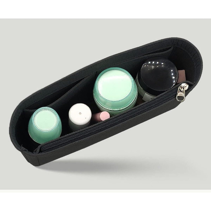 Вставка-органайзер для сумки Lckaey для NiKi22 28 32 Вставка для фінішної обробки сумки 3008black-28 Чорна 9.84*2.75*5.1in