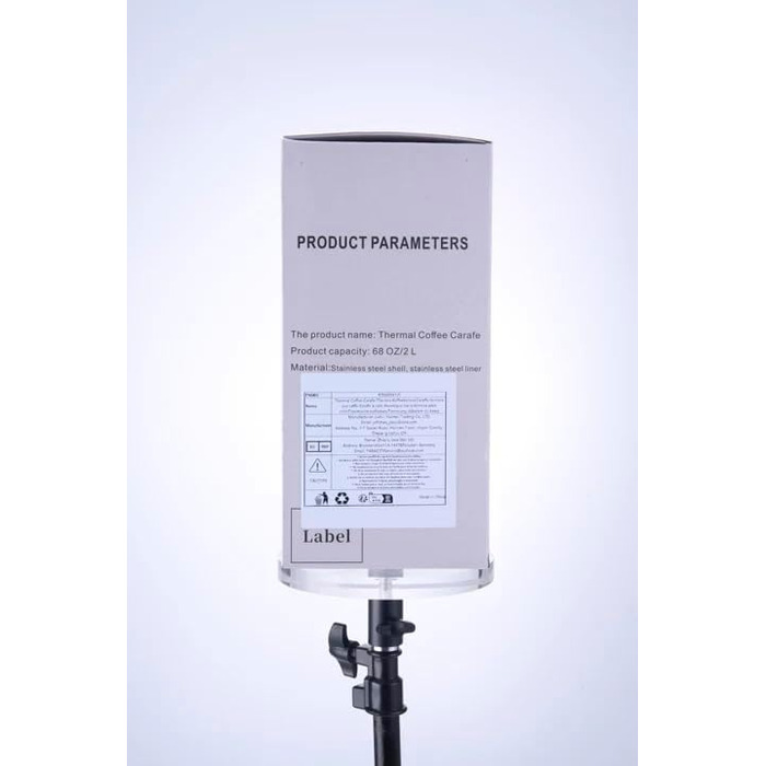 Термос-кавник ParaCity з нержавіючої сталі об&39ємом 2 л, подвійні стінки, вакуумна ізоляція, для кави та чаю, для дому та офісу (чорний)