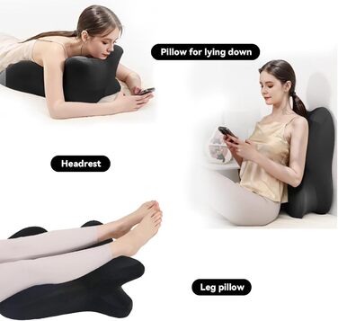 Подушка Sweet Spot, кут 27 градусів, ідеальне положення, подушка для пари, покращує враження, клиноподібна подушка Sweet Love Nest Spark, піна з ефектом пам&39яті, ергономічна підтримка постави для всіх, сірий