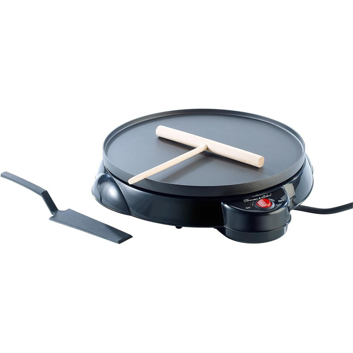 Електрична середня млинниця, 650 Вт, Ø 23 см (електрична сковорода для млинців, акумуляторна млинниця, ідеї для подарунків)