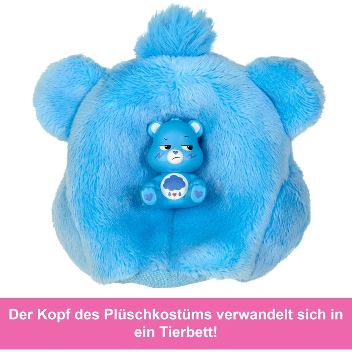 Лялька Барбі з милашкою та аксесуарами, колекція Care Bears, модна лялька з плюшевим костюмом ведмедика-сердитого та 10 сюрпризами, включаючи ведмедика-змінювача кольору та міні-ведмедика, JCN96 Різнокольорова