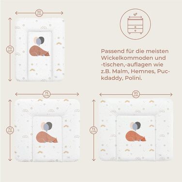 М'який пеленальний килимок 50x70 см - Дитячий пеленальний килимок - Килимок для пеленального столика для хлопчиків і дівчаток - Во