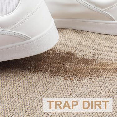 Килимок для входу LEKEEPGO для приміщень 43 x 75 см, нековзний килимок для приміщень, килимок для вловлювання бруду, тонкий килимок для приміщень, абсорбуючий килимок для входу, килимок для очищення, килимок для входу для приміщень, хакі 43 x 75 см