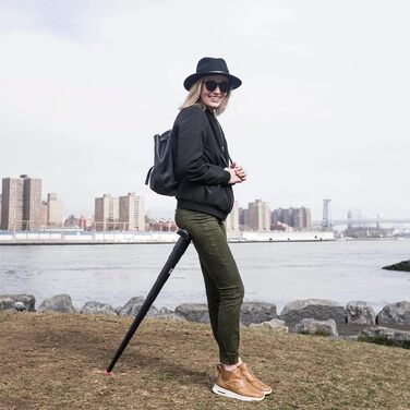 Телескопічний стілець Sitpack 2.0 - Складаний кемпінговий стілець для кемпінгу, подорожей, відпочинку, використання на свіжому повітрі - У комплекті чохол та 2 змінні ніжки - Надзвичайно маленький та легкий - Висота 16,8 см та діаметр 6,7 см, 560 г - Витр