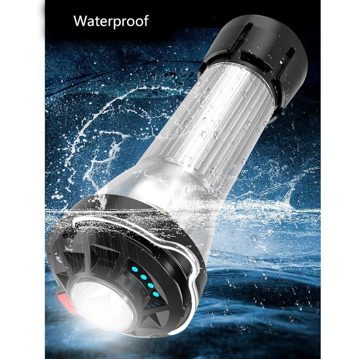 Портативний ліхтар для кемпінгу на відкритому повітрі, акумуляторний, водонепроникний, аварійне освітлення для зовнішнього декору, багатофункціональне аварійне освітлення на відкритому повітрі