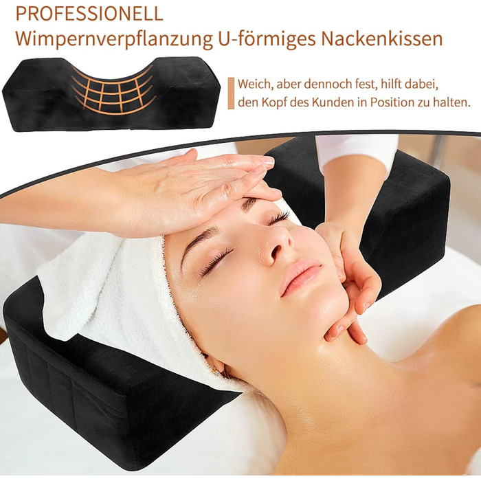 Подібна подушка для вій, косметична подушка, ергономічна подушка з піною з ефектом пам&39яті, чудова підтримка для косметичних процедурних ліжок, подушка для вій, оптимальний комфорт для процедурних ліжок для вій та косметичних застосувань