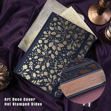 Журнал TIEFOSSI Bullet Dot, вінтажний блокнот для жінок та чоловіків, 160 г/м, 192 сторінки преміум-класу, блокнот A5 у твердій палітурці у подарунок, для щоденного письма в туристичному агентстві, блокноти з синіми аркушами