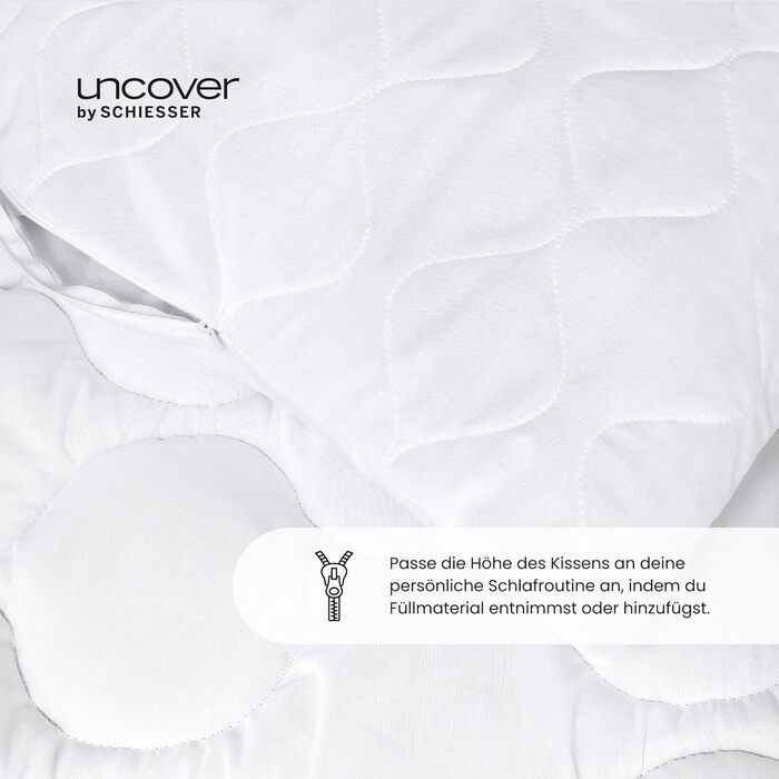 Подушка Uncover by Schiesser Chelsea - 40 x 80 см - Біла