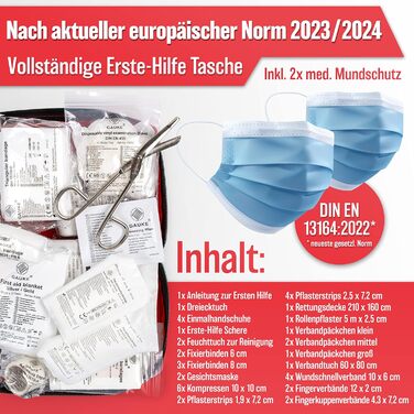 Автомобільна аптечка HELDENWERK 2024 може використовуватися і тестуватися по всій Європі (відповідає StVO) - автомобільна аптечка