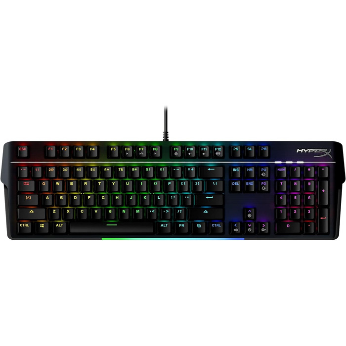 Механічна ігрова клавіатура, динамічне RGB-підсвічування, вбудована пам'ять для збереження профілів освітлення, пилонепроникні мех