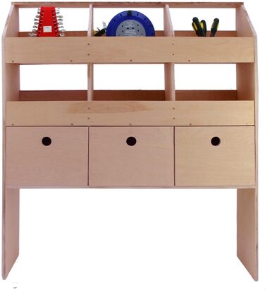 Універсальна автомобільна полиця Monster Racking, стелажі для транспортних засобів, система стелажів для транспортного обладнання, дерев&39яні полиці, система стелажів для фургона, візок для майстерні, 102 см Ш x 30 см Г x 120 см В