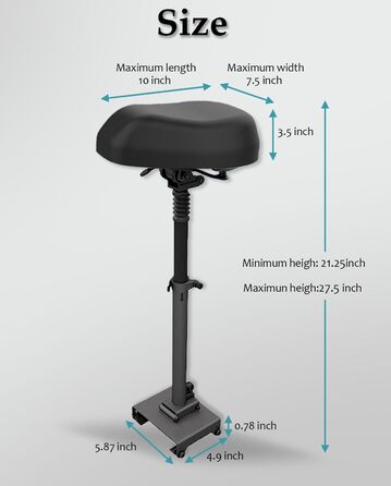 Сидіння для електросамоката з водонепроникним чохлом для Ninebot ES1 ES2 E22 ES4, Xiaomi M365 Pro 1S, Aovopro ES80 регульоване складане крісло з амортизацією, чорне