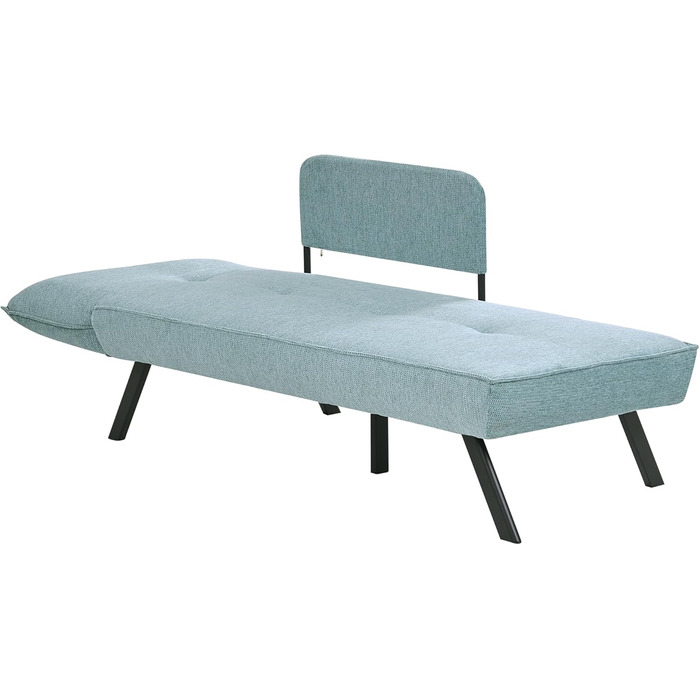 Шезлонг Beliani Тканина світло-блакитний Ліворуч Функція сну водовідштовхувальний Рокамадур