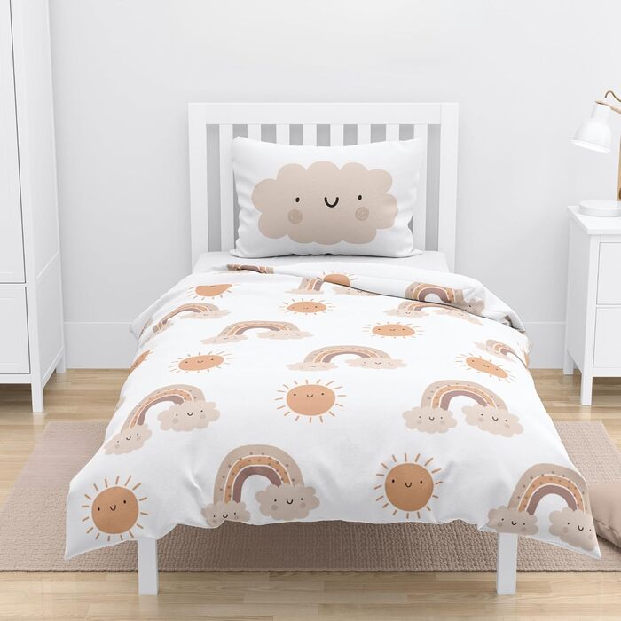 Дитяча постільна білизна бобер/фланель - Дитяча постільна білизна Little Sunrise м'яка та затишна для дівчаток та хлопчиків - 100