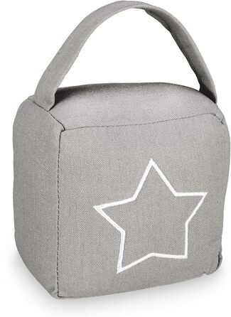 Мішок для обмежувача дверей Relaxdays, сучасний мішок для дверей у вінтажному дизайні, підлоговий, тканинний обмежувач з ручкою, 1