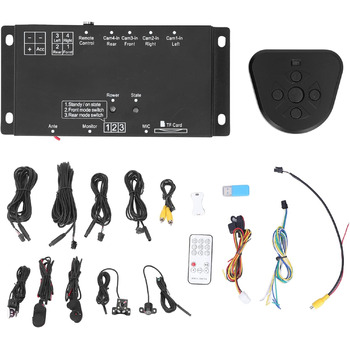 Комплект автомобільного відеореєстратора, універсальний автомобільний відеореєстратор 6-канальний 360 панорамний мобільний цифрови