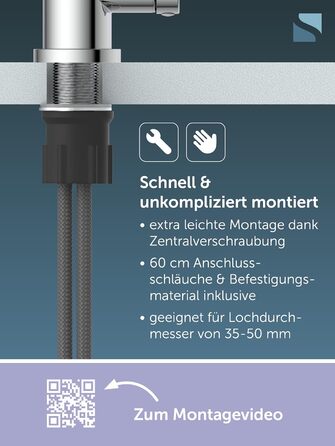 Кухонний змішувач SCHTTE 79116 Cornwall, хром, для мийки під високий тиск