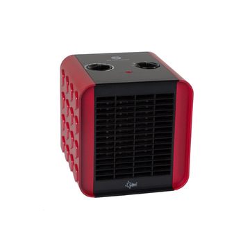 Керамічний обігрівач SUNTEC PTC Heat Block Безшумний електрообігрівач 1500 Вт, 3 режими нагріву, червоно-чорний, для спальні та вітальні
