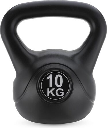 Гіря Gymtek 10 кг для силових тренувань фітнес-обладнання для нарощування м'язів, ергономічна ручка, чорна