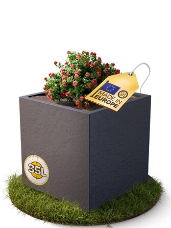 Квітковий горщик Ondis24, Vulkan 40 з резервуаром для води, зимостійкий (антрацит)