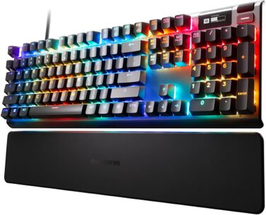 Гіпермагнітна ігрова клавіатура SteelSeries Apex Pro - Найшвидша клавіатура у світі - Налаштовувана чутливість - OLED-екран - RGB