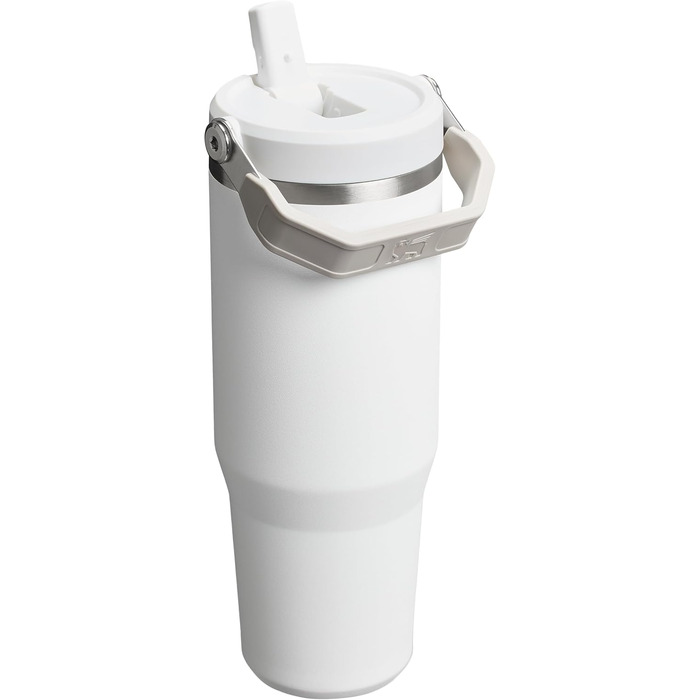 Пляшка для пиття STANLEY Flip Straw Tumbler 1.0 з трубочкою 0.89 л - Термос зберігає напої холодними протягом 12 годин - Можна мити в посудомийній машині - Спортивна пляшка - Пляшка для води без BPA - Морозостійка